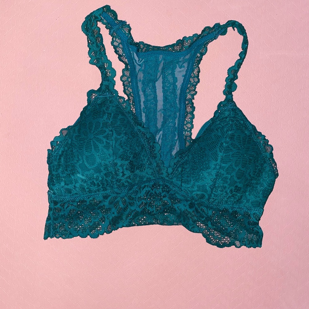 Aerie Lace Bralette Emerald Green